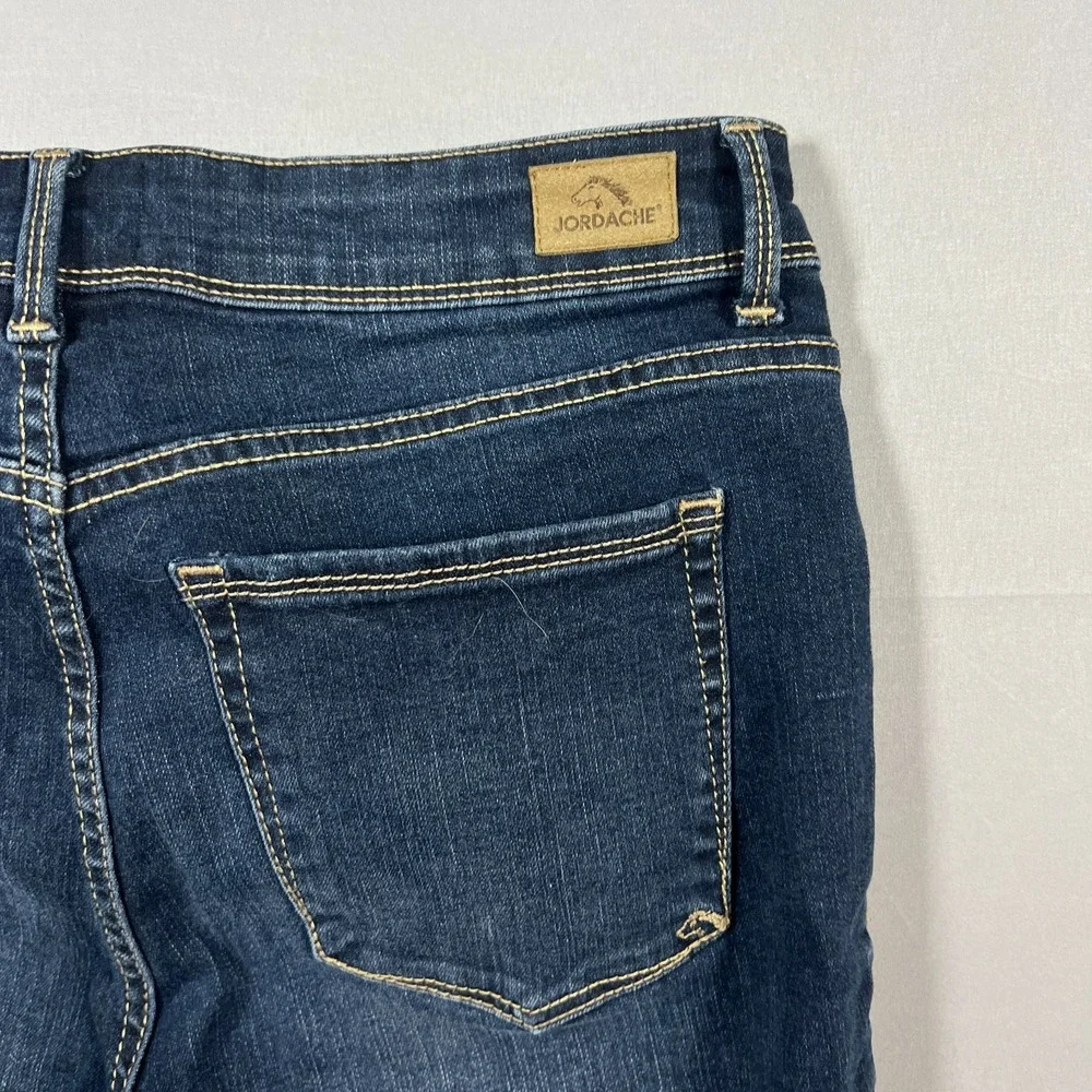 Jordache Super Skinny Jeans Womens 10 Blue Cotton Stretch Dark Wash High Rise